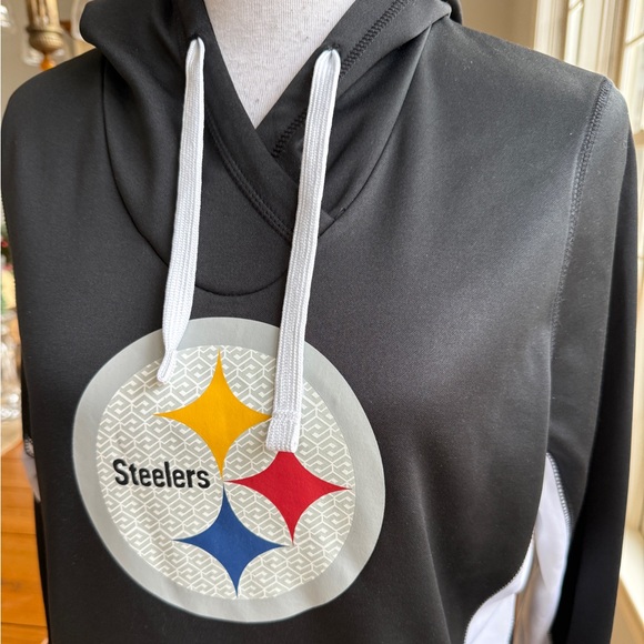 Pittsburgh Steelers TX3 Warm Fleece Lined NFL Team Apparel Women's Hoodie Black - Picture 2 of 13